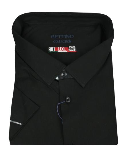 Süper Size Klasik Gömlek Kısa Kol 11-12-13XL Siyah